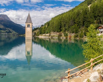 Original photographic print "Lake of Resia" by Emya Photography