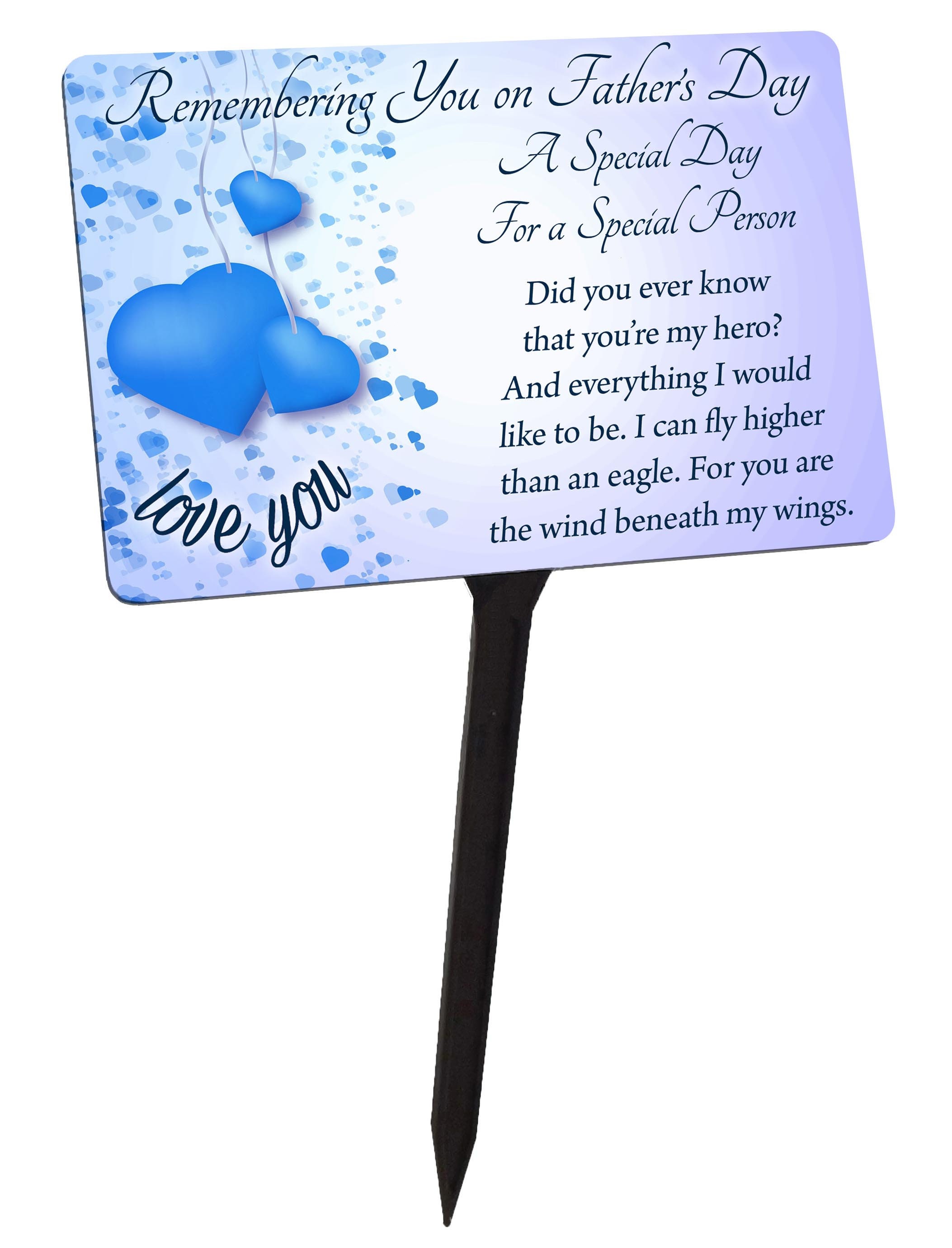 Fathers Day Memorial Plaque Stake For Garden Grave Etc Zoom