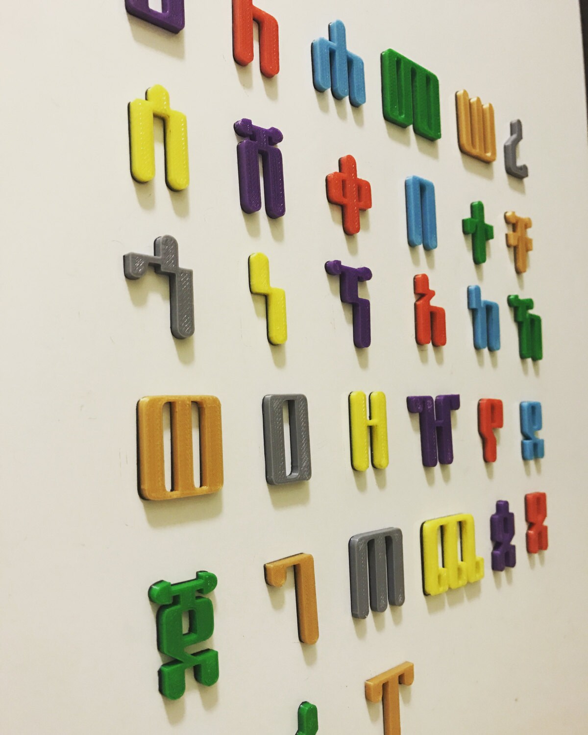 Amharic Fidel alphabet magnets Ha Hu alphabet magnets