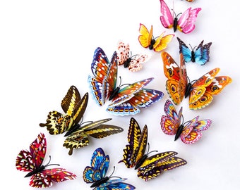 36 pcs – Luminous 3D Butterfly Wall Decal
