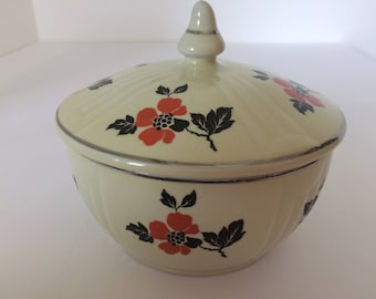 Hall Red Poppy Grease Drip Jar, Vintage