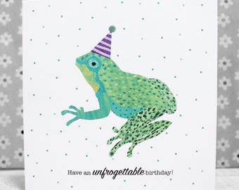 The Frog Card - Have an UNFROGETTABLE birthday!