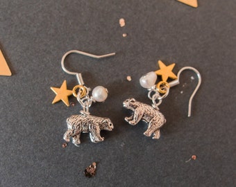 Bear Charm Earrings