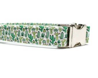 Cactus Dog Collar | Your choice of metal buckle or plastic buckle | Unique Dog Collar | Girl Dog Collar | Boy Dog Collar | Desert Dog Collar