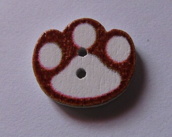 various colors to choose wooden button scrapbooking 14mmx16mm