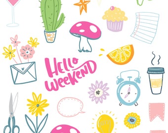 Decorative planner stickers - "Good Vibes"