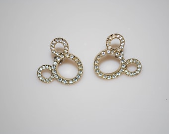 Disney Mickey Mouse Ears Earrings Rhinestones