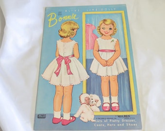 Vintage Lenticular Bonnie Uncut Paper Dolls