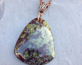 Dragon Bloodstone Necklace / Bloodstone
