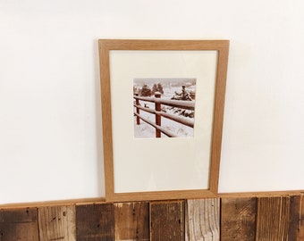 A4 Size Picture Frame in Peewee Style on Oak Natural Finish - IN STOCK Same Day Shipping - Handmade Frame 210 x 297 mm - 8.3 x 11.7 inches
