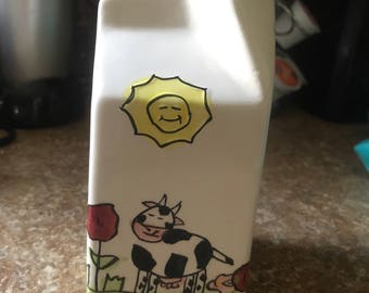 Vintage Ganz Cow Carton Creamer