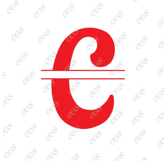 Download Digital Cut File Split monogram Letters Letter C Vinyl