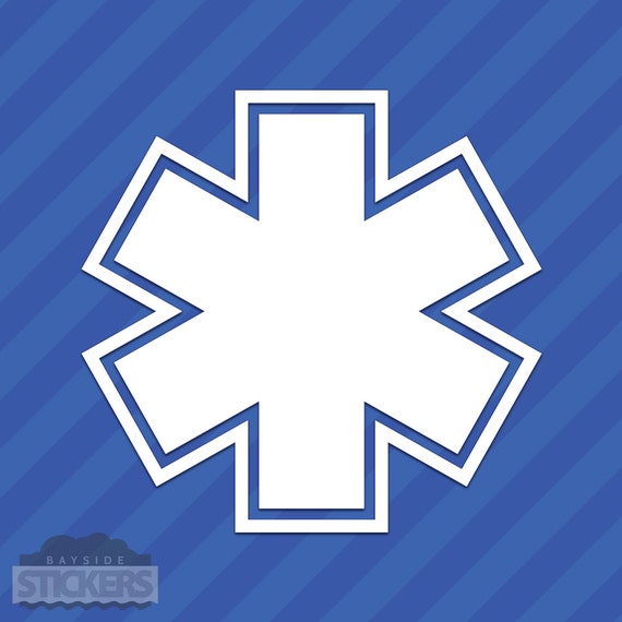 EMS Symbol Outline Vinyl Decal Sticker Paramedic Nurse EMT