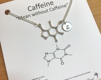 Caffeine gift, Nerd gift, coffee, Coffee lover gift, Science jewellery, Coffee lovers gift, science, coffee addict, coffee lover, for her