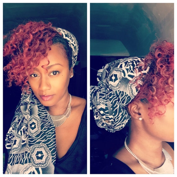 The "Black n White" hair wrap