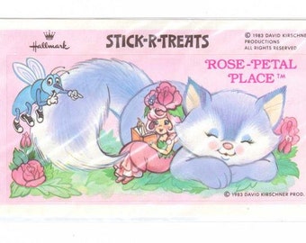 Vintage 1983 Hallmark Stick-r-Treats Rose Petal Place Sticker NIP