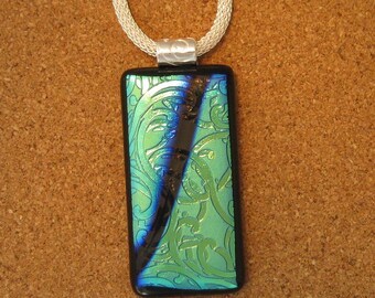 Dichroic Glass Pendant - Dichroic Jewelry - Fused Glass Pendant - Fused Glass Jewelry - Dichroic Necklace - Fused Glass Necklace