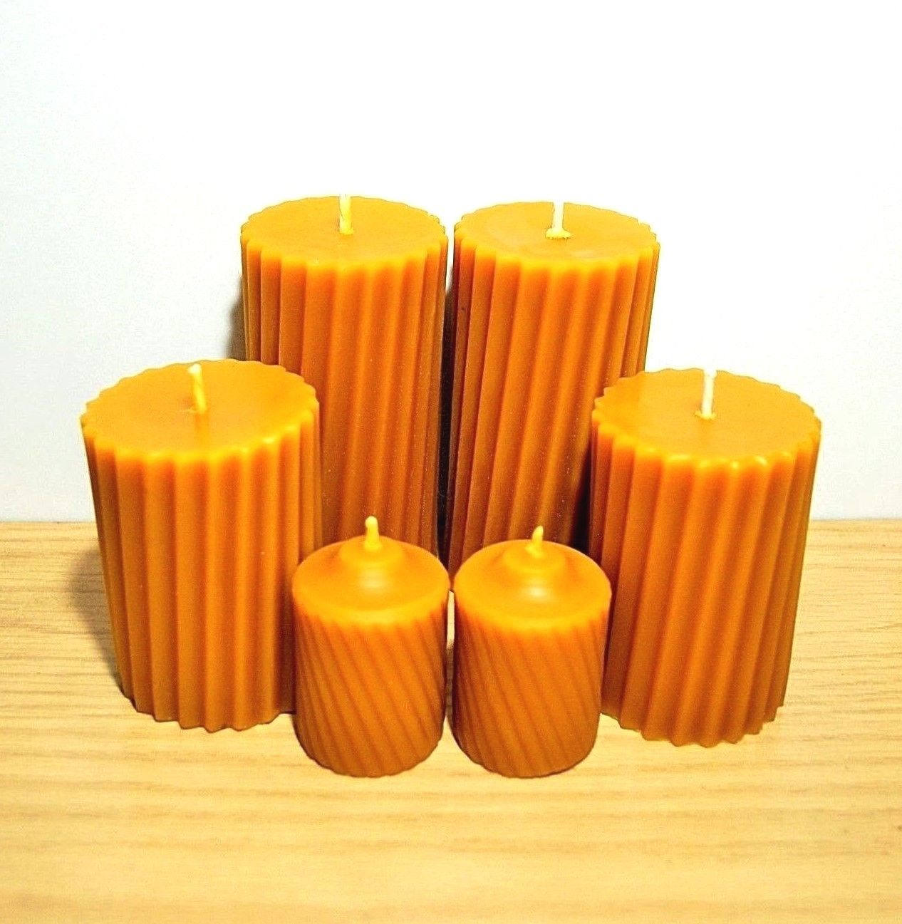 Beeswax Candles Pure Beeswax Pillar Candles yellow BeesWax