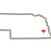 Nebraska State Outline Appliqué Designs Machine Applique Embroidery Designs US State Heart 9 Size - INSTANT DOWNLOAD