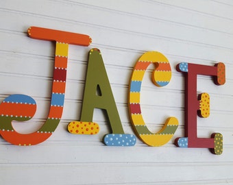 Nursery Name Letters - Baby Name Letters - Name Wall Letters - Whimsical Font - Boy Name Letters - Girl Name Letters