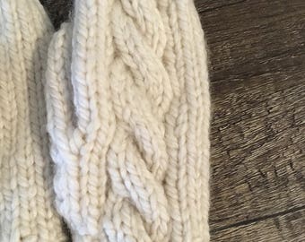 Hand knit toddler mittens