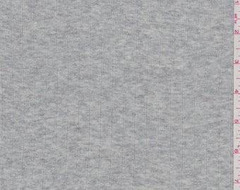 Heather Grey Poor Boy Knit, Fabric By The Yard