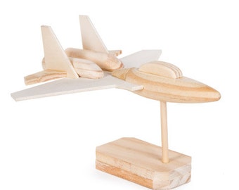 Fighter jet wood model airplane kit