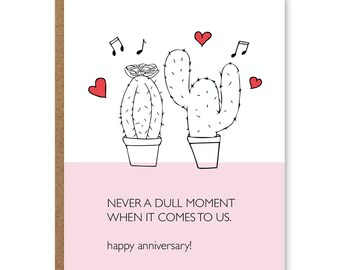 DULL MOMENT Anniversary Card