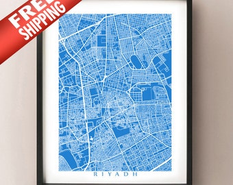 Riyadh Map - Saudi Arabia Poster