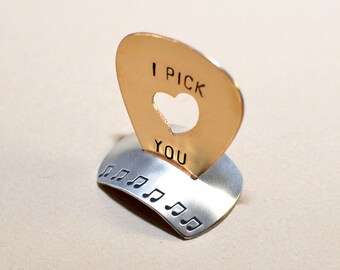 Aluminum guitar pick stand for the serious musician with Space to Personalize
