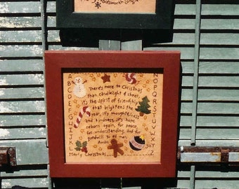 The Country Cupboard Primitive Folk Art Sewing Craft Pattern Noel Pillow and Stitchery Samplers Christmas Decor