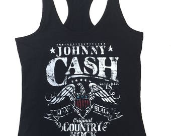 A Tribute To Johnny Cash New Design Womens Tank Top