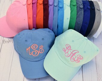 Ladies' Monogram Baseball Cap- Custom Color hat and Embroidery