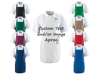 Custom Apron with Pockets, Personalized Apron, Kitchen Apron, Baking Apron, Adult Apron, Custom Apron, Personalised Apron