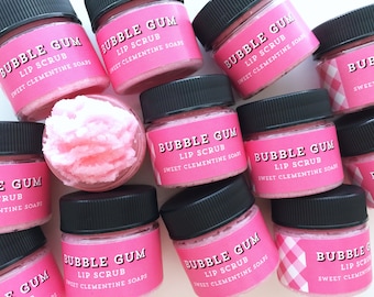Bubble Gum Lip Scrub, Argan Butter Sugar Lip Scrub, Lip Balm, Lip Polish