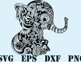 Free Free 247 Elephant Mandala Cricut SVG PNG EPS DXF File