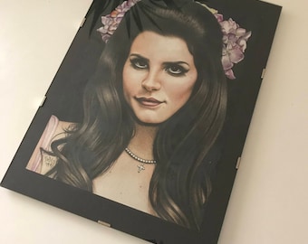 Original Lana Del Rey drawing (21x30 cm)