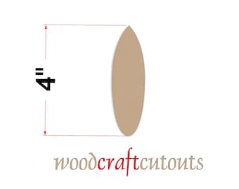 One Small 4 inch long Unfinished Wood MDF Surfboard Craft Cutout Shape - Round Tail