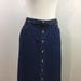 Vintage Bill Blass Denim Skirt Size 12 Button Front Belted High Waisted