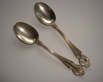 Two Wm Rogers Demitasse Spoons - Cedric Pattern