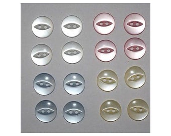 80 x basic buttons 11 mm 2 holes: 4 colors set G - 000810