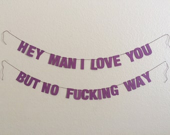 The Front Bottoms MINI customizable letter banner, wall hangings, custom bunting, paper letters, TFB band, lyric banner, hey man i love you