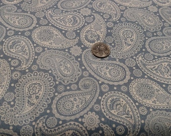 Grey's Court Paisley in Blue from Andover Fabrics by the yard