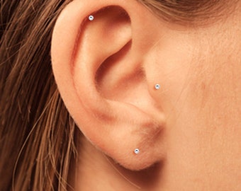 Tiny CZ Cartilage Stud, Small CZ Helix Stud, Tiny Stud Earrings, Small CZ Stud Earrings, Tiny Earrings, Tiny Stud Earrings, Stud Earrings