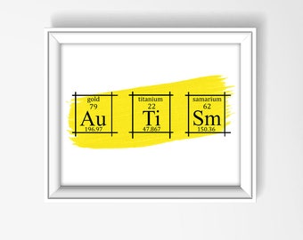 autism wall art poster periodic table of elements art scientific home decor chemistry - Periodic Table Autistic autism wall art poster periodic table of elements art scientific home decor chemistry - Periodic Table Autistic