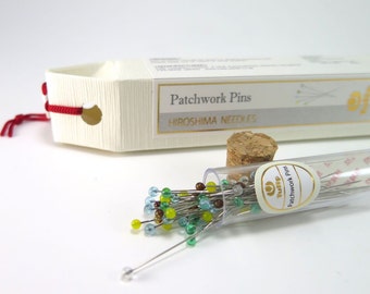 Glass Head Pins Patchwork Pins - Tulip Hiroshima Patchwork Pins