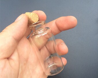 50pcs 28x65x12.5mm 25ml Glass Bottles With Cork Small Transparent Mini Empty Glass Vials Jars
