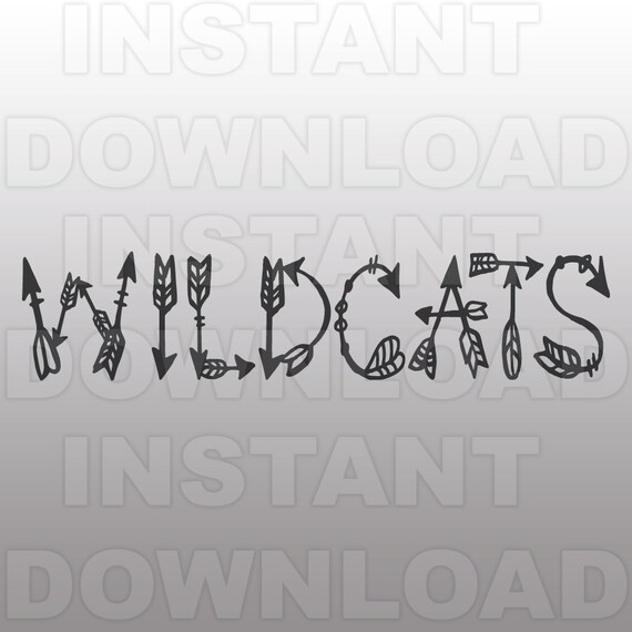 Download Wildcats Arrow Word Design SVG FileWildcats Sports SVG