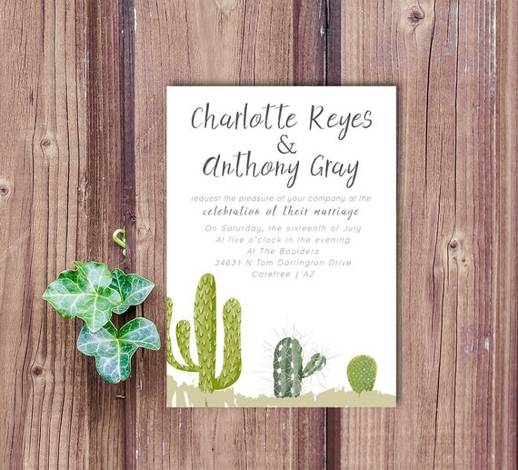 Cactus Wedding Invitations 8