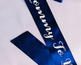 Bride to be sash- future mrs sash- birthday girl sash- birthday sash- bride sash- party sash- mommy to be